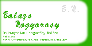 balazs mogyorosy business card